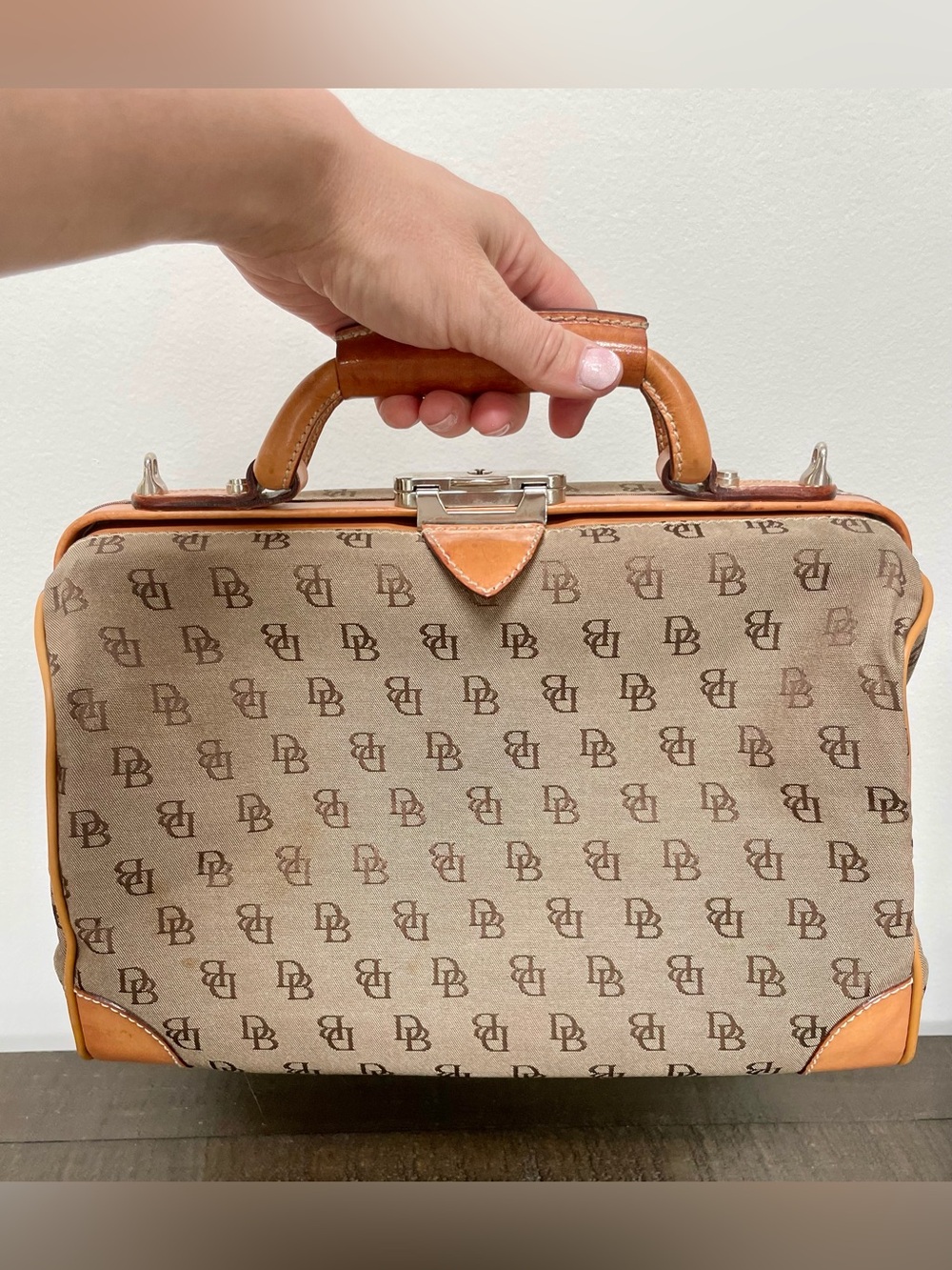 Dooney & Bourke Monogram Signature Gladstone Satchel